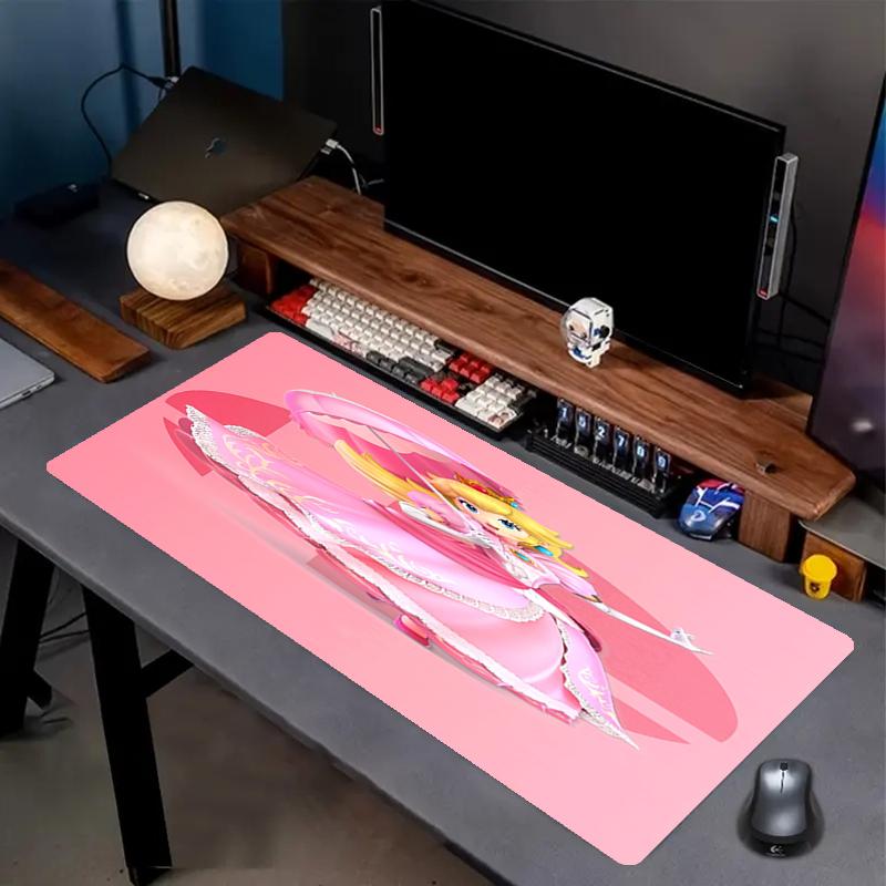 Princess Peach Theme Mouse Pad, Non Slip Rubber Base, Multifunctional Office & Home Decor, Perfect for Workspace Personalization.