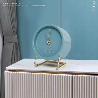 Simple Alarm Clock Silent Desk Clock Non Ticking Analogue Retro Bedside Clocks with Light