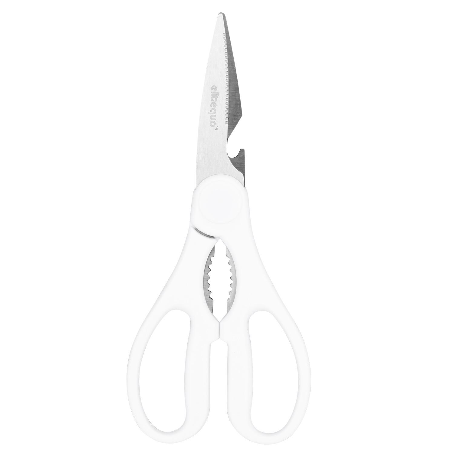 

All Purpose Kitchen Shears, Durable Stainless Steel Scissors, Dishwasher Safe, Soft Grip Comfort Handle, 7.87 Inch білий