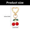 3D Cherry Design Keychain Sturdy Alloy Key Holder Cute Cherry Keychain Charm Key Pendant For Bags And Car Keys