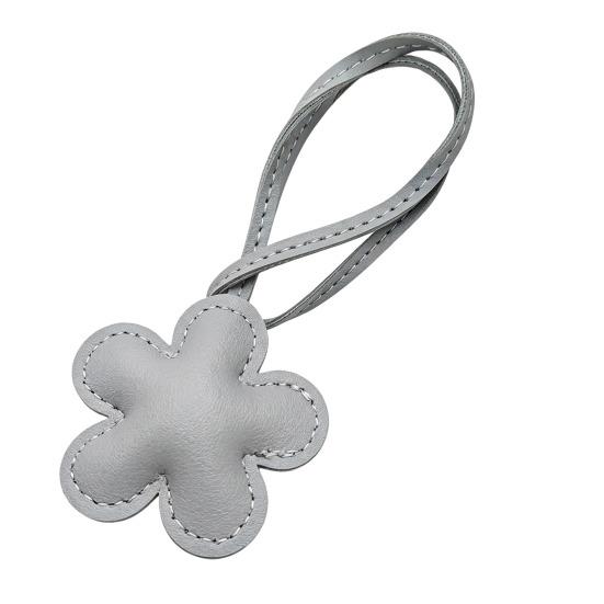 Lederblumen-Anhänger Kirschblüten-Schlüsselanhänger Baumwollgefüllt Niedlicher Blumiger Taschen-Anhänger Blumiger Hänge-Anhänger Tasche Auto-Zubehör