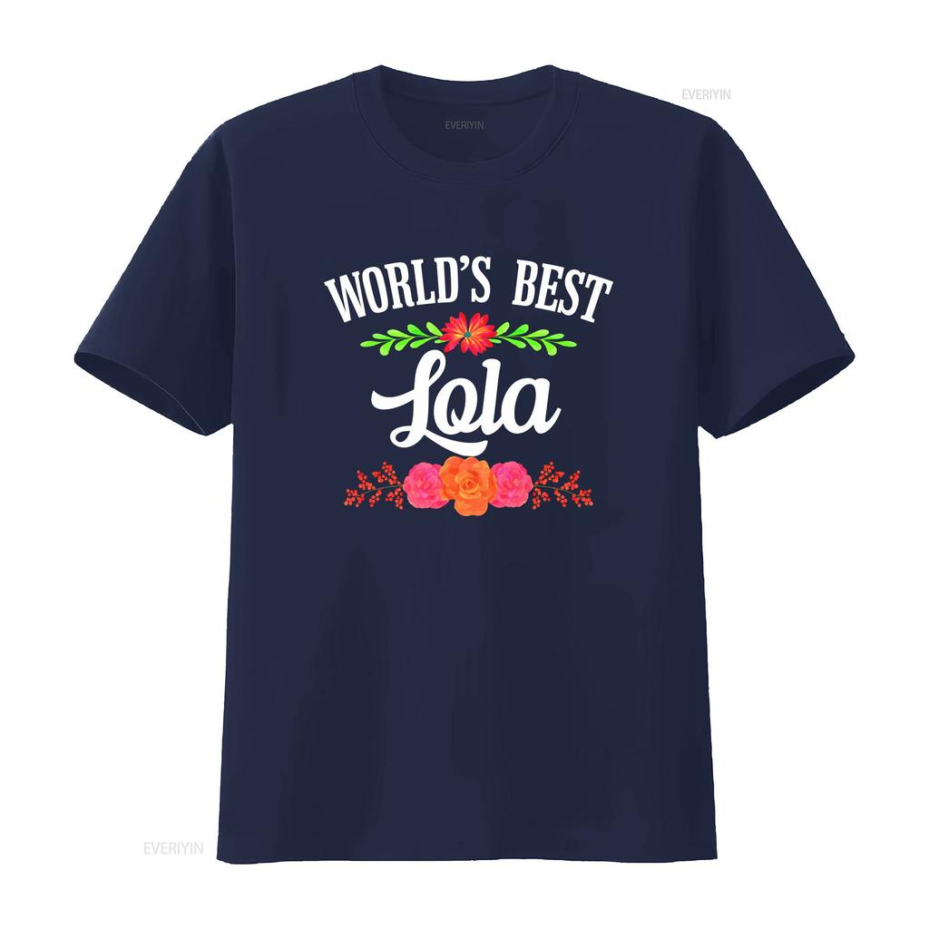 Worlds Best Lola T Shirt Filipino Grandma vintage Washed Stylish streetwear fashion Casual Top For Everyday Wear Stretched