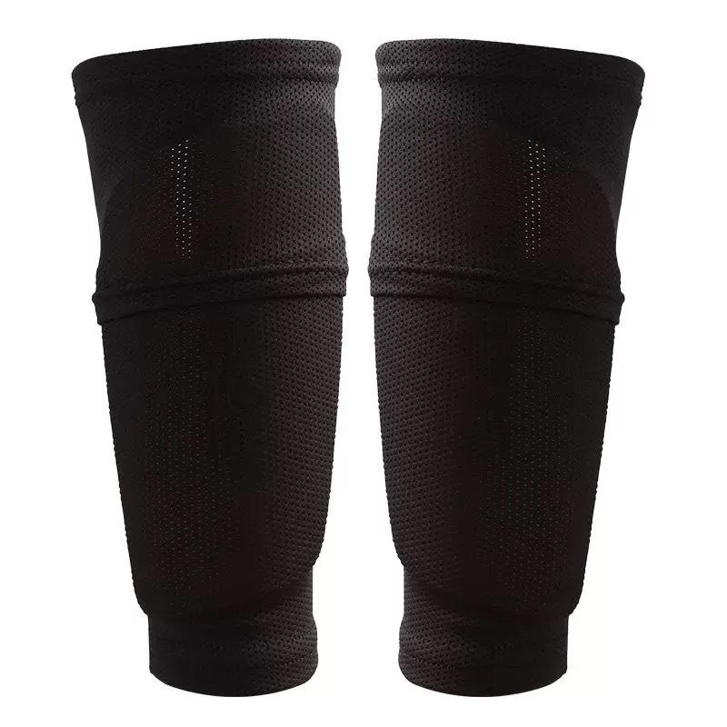 Breathable Football Leg Guards with Mesh and Sweat-Wicking Sock Sleeves