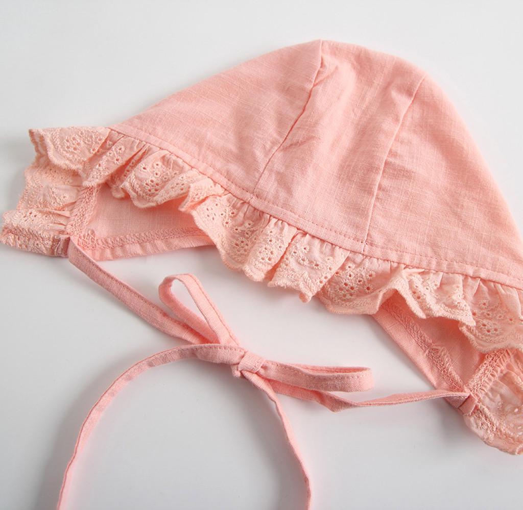 Buy Newborn Infant Baby Girls Ruched Solid Romper Sunsuit Hat Bodysuit