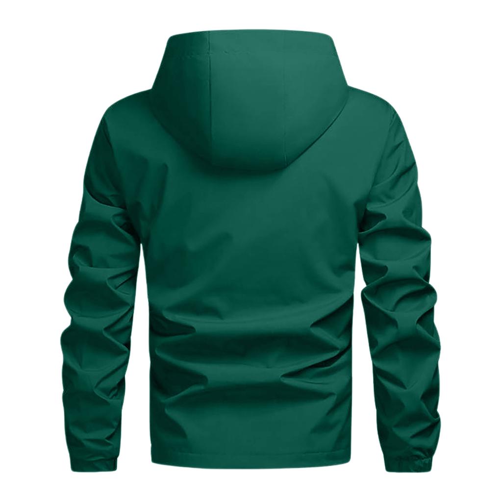 Modische Herrenjacke mit Kapuze und vielen Taschen, locker geschnitten