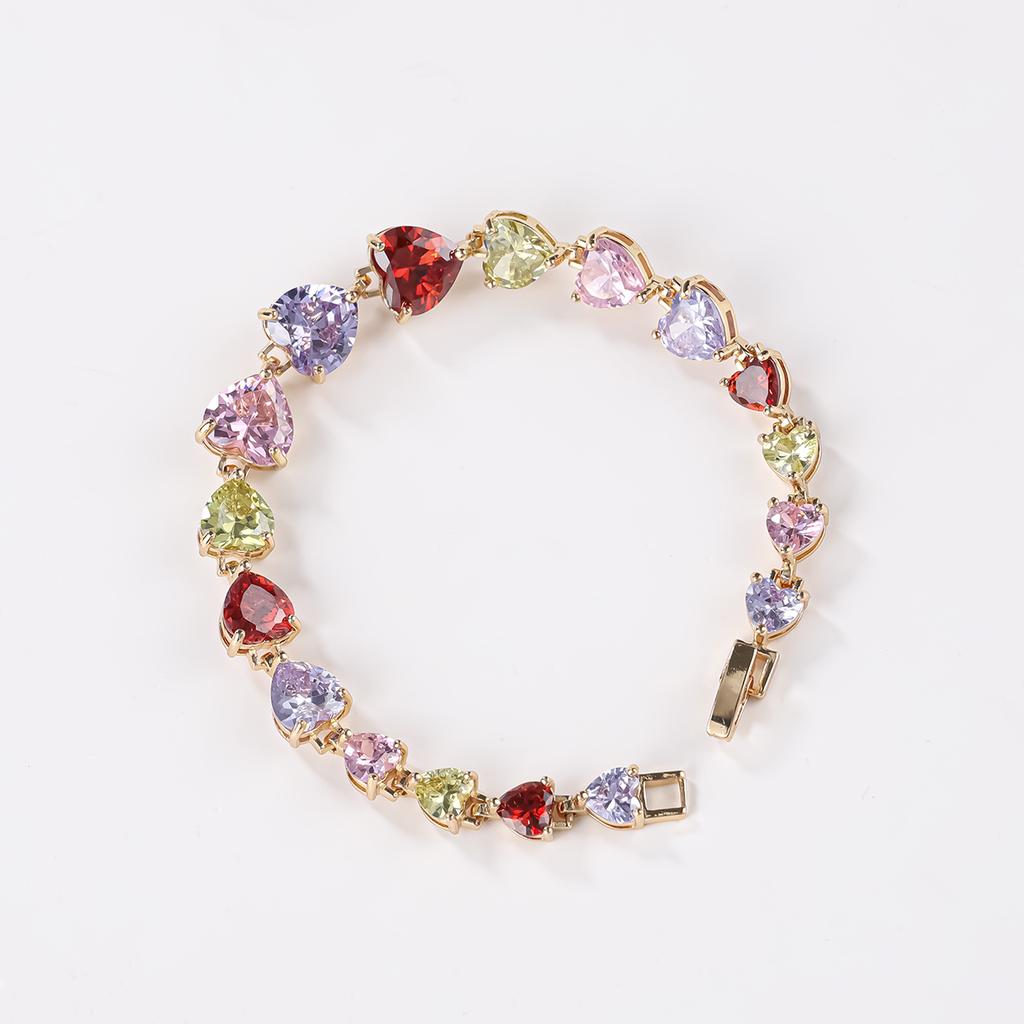 18K De Oro Gold Plated Cubic Zirconia Copper Pro Mayor Pulsera De Mujer Fashion Jewelry Custom Diamond Women Bracelet