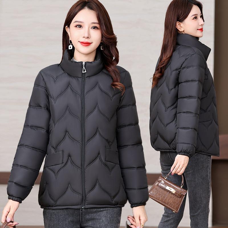 Mom Winter Thickened Cotton-padded Jacket Large Size Medium and Old Women's Clothing Loose Short Cotton-padded Jacket Small Warm Cotton-padded Jacket