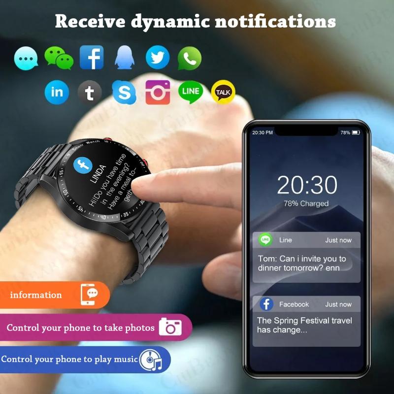 2025 New ECG+PPG Bluetooth Call Smart Watch Men Health Heart Rate Blood Pressure Fitness Sports Watches Man Sports Waterproof Smartwatch