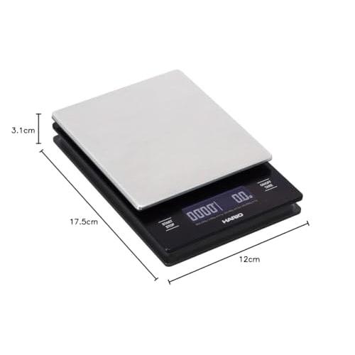 HARIO V60 Metal Drip Scale, Hairline Silver, Coffee Scale, Measurement, Gift, VSTMN-2000HSV
