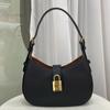 New High-end Light Luxury Cowhide Leather Lock Armpit Dumpling Bag Handbag Shoulder Bag Women's Bag