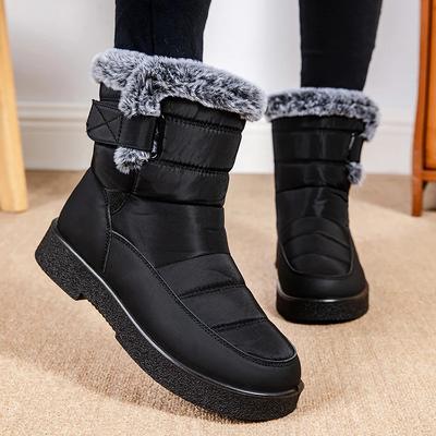 Fashion Women's Waterproof Winter Snow Boots Non Slip Platform Warm Ankle Boots Women Thicken Plush Cotton Padded Shoes Botas De Mujer