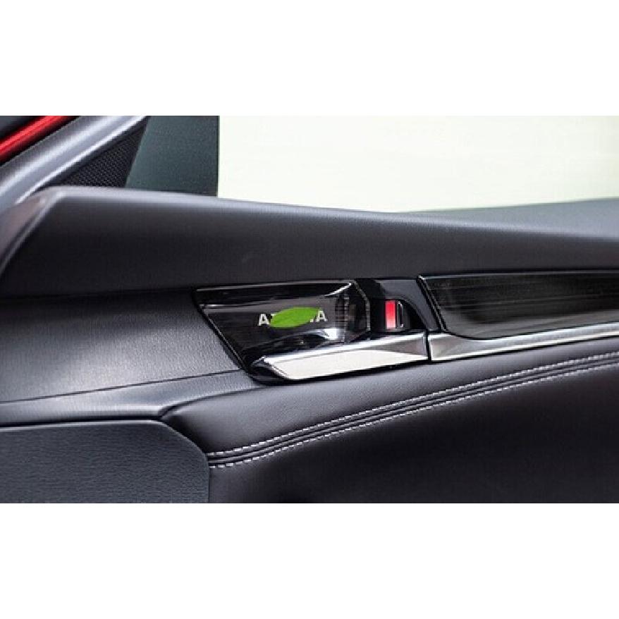 For Mazda 6 Atenza 2018-2021 Black Titanium Inner Door Bowl Cup Cover Trim 4PCS