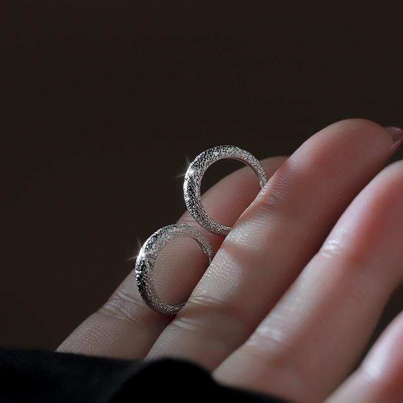 925 Silver Electroplated Hoop Earrings for Women - High-End Ins Style Cartilage Studs & Accessories
