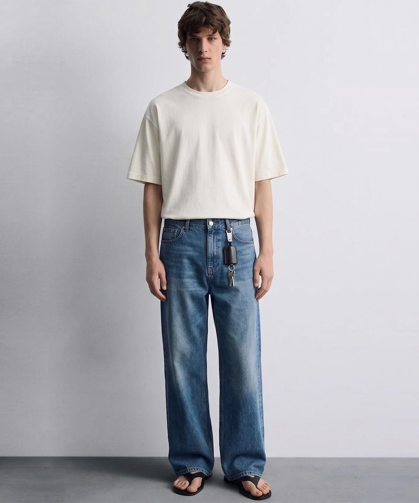 DE GRAND MATIN Pigment Dyed Relaxed Over-Fit T-Shirt (A Type)