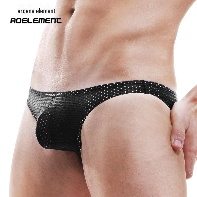 Ice Silk Mesh Breathable Transparent Briefs - Trendy, Sexy Underwear for Young Men