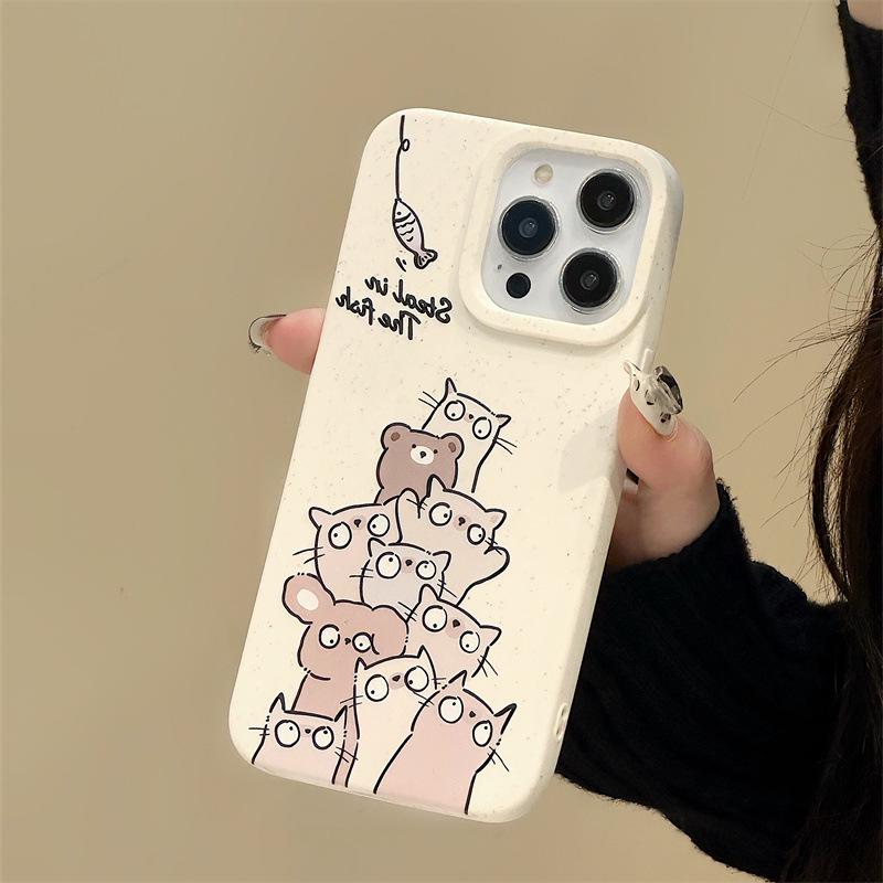 Zhitai 13 Cartoon iPhone 15 Pro Case, Apple 14 Wheat Shell, 11 Pro Max Protective Cover for iPhone 7/8
