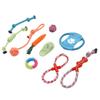 10 pz Giocattolo in Corda di Cotone per Animali Domestici Interattivo Colorato Giocattolo da Masticare Molar per Cucciolo Cane Medio Grande