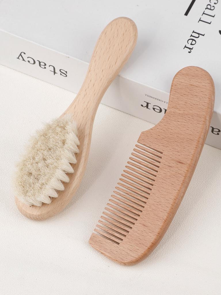Beech Airbag Comb, Wool Brush, Flat Comb, Portable Baby Shampoo Brush, Wool Soft Brush, Hair Comb Set