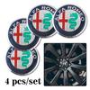 4Pcs Car Wheel Stickers 56mm Auto Center Hub Cap Decal For 156 159 147 4C 8C 166 Giulia Giulietta Mito Stelvio Spider
