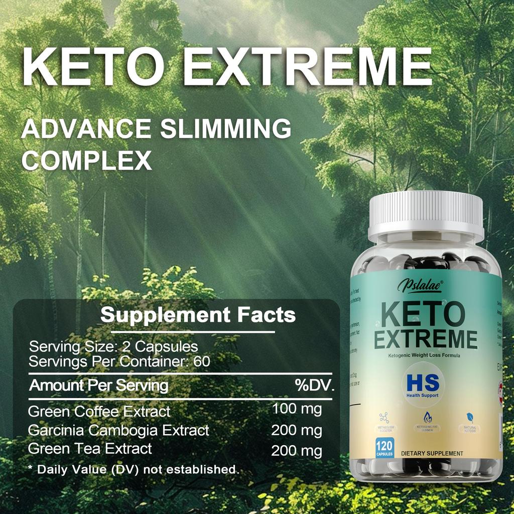 Capsule Keto Extreme - Perdita di Peso, Soppressore dell'Appetito, Detox, Brucia Grassi