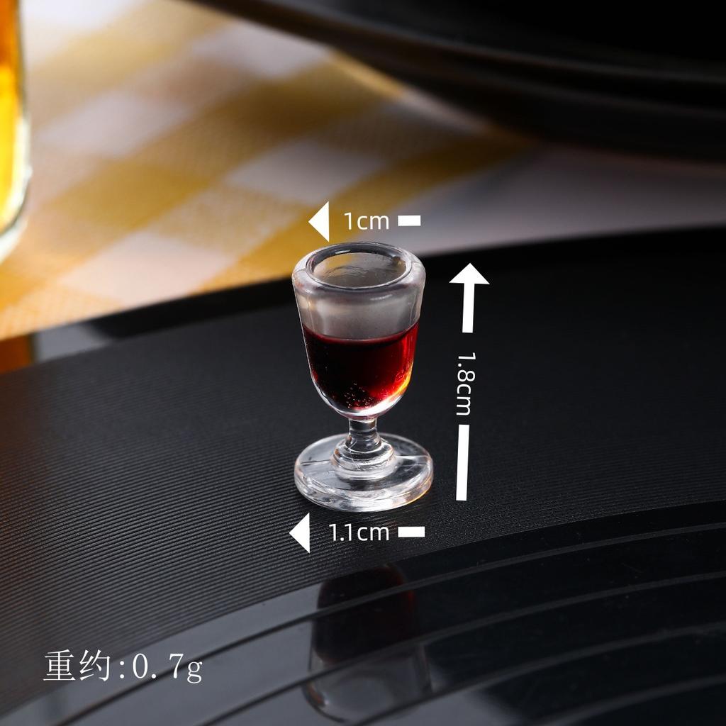 Simulation Red Wine Glass Coffee Cocktail Champagne Model Mini Miniature Food Ornaments 10pc/lot