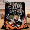 1PC Anime Samurai Warrior Battle Scene Flannel Blanket Suitable for Both Men And Women, Soft Ideal for Beds And Sofa, Birthday Or Christmas Gift