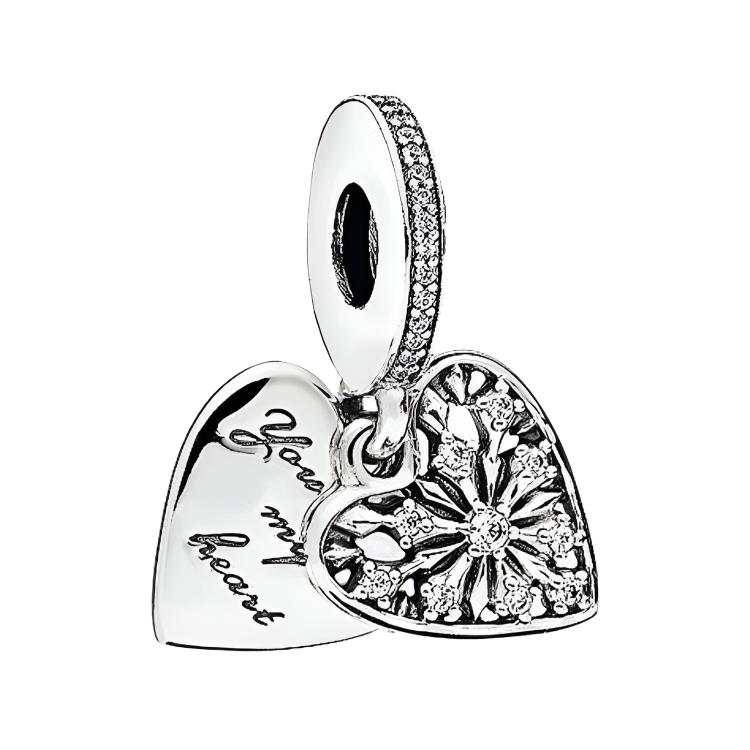 Pandora Winter Heart Pendant Unisex Jewelry 796372CZ Box,Silver