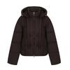 Korean Style Hooded Cropped Cotton Padded Jacket - Winter Outerwear for Short and Plus Size