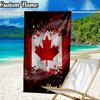 Custom Name Canada Flag Beach Towel - Soft, Ultra-Absorbent Microfiber, Lightweight, Perfect for Beach, Parties, Travel, Camping