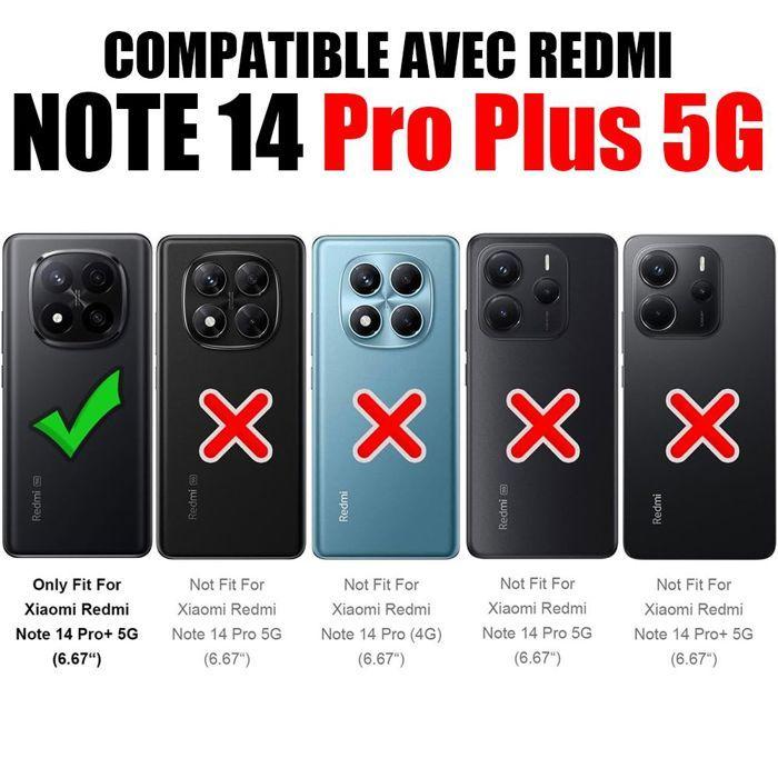 Coque de protection pour Xiaomi Redmi Note 14 Pro+ 5G - Antichoc - Rigide - Argenté