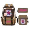 Animation Cartoon Peripheral Printing Trend Lightweight Shoulder Backpack, Primary And Secondary School Student Leisure Schoolbag Three-Piece Set