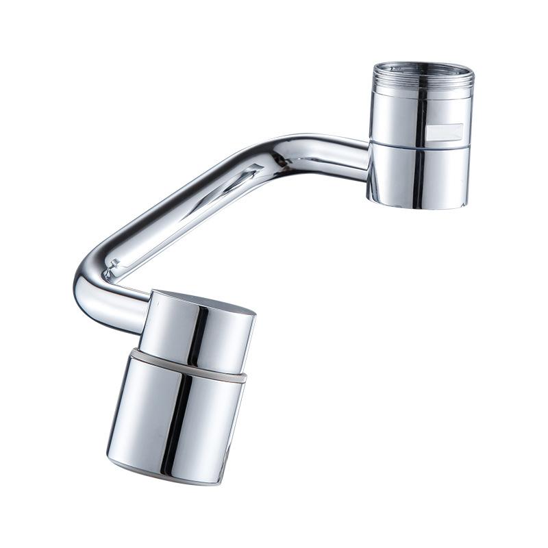 Universal Swivel Faucet Mechanical Arm Bathroom Sink Faucet Nozzle Extender Rotatable Full Copper Faucet Aerator Dual Outlet