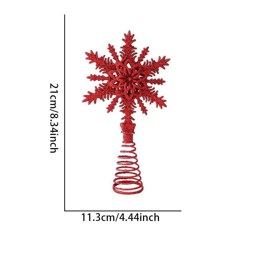 3D Christmas Tree Top Snowflake Decoration Snowflake Xmas Props Christmas Tree Toppers Christmas