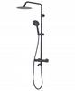 Zestaw natryskowo-wannowy lungo czarny termostat sku rea-p4113