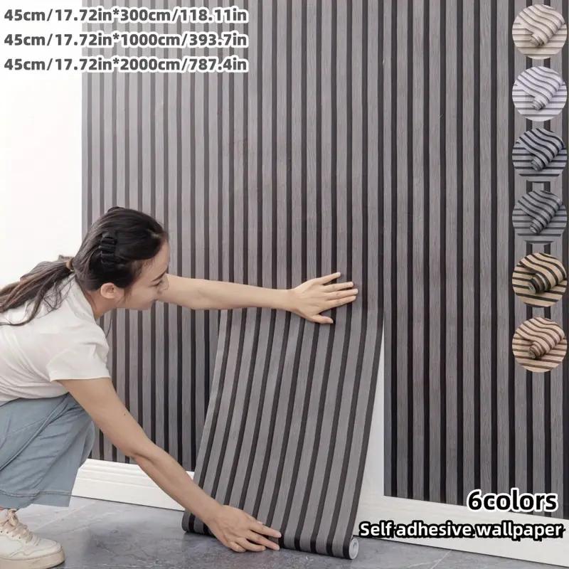 Grille Wallpaper Self-adhesive Wallpaper Wall Sticker Instant Peeling and Paste 3 Lengths to Choose from for TV Background, Bedr