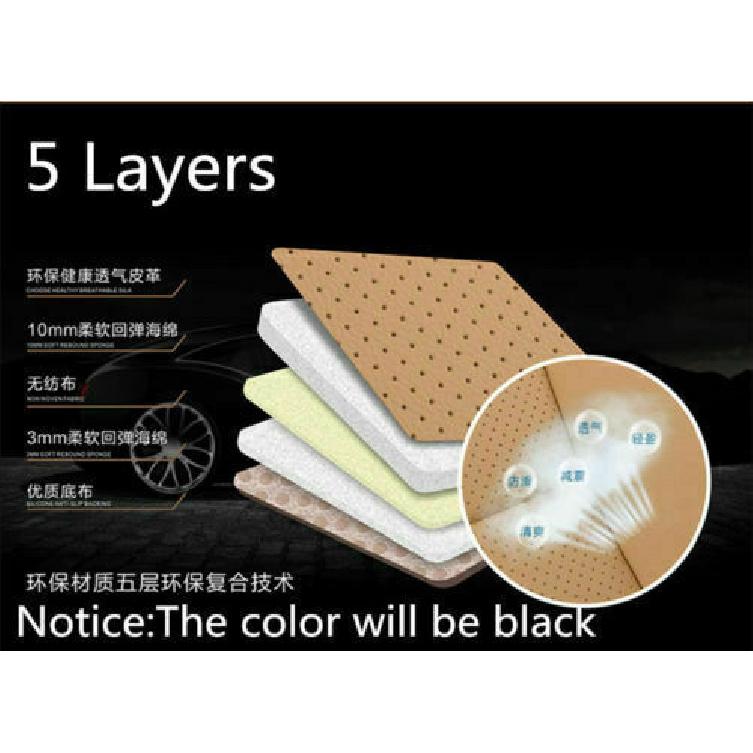 Husa Neagră pentru Mașină Protector Scaun Pernă Capac Față Piele PU Deluxe Universal