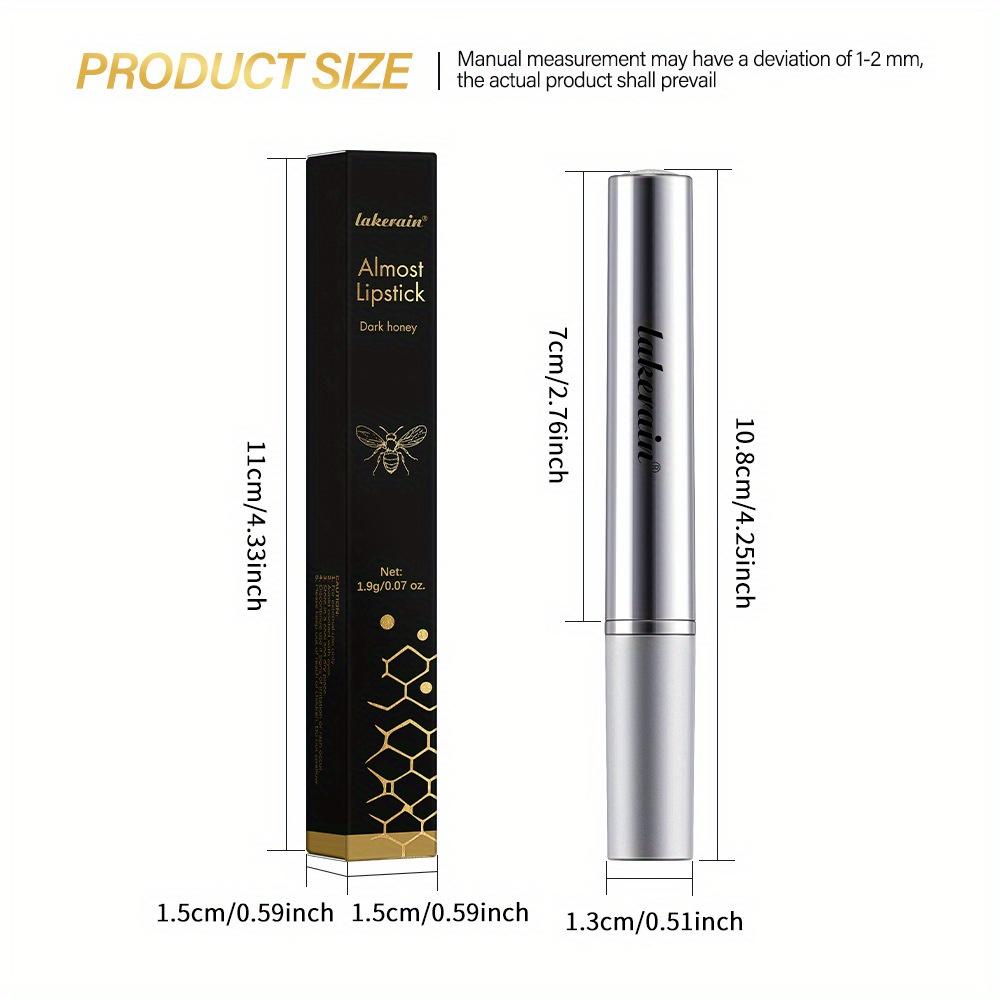 Black Honey Moisturizing Lipstick – Vitamin E Hydrating Lip Balm with Honey Extract, Nourishing & Long-Lasting Lip Care for Soft, Supple Lips
