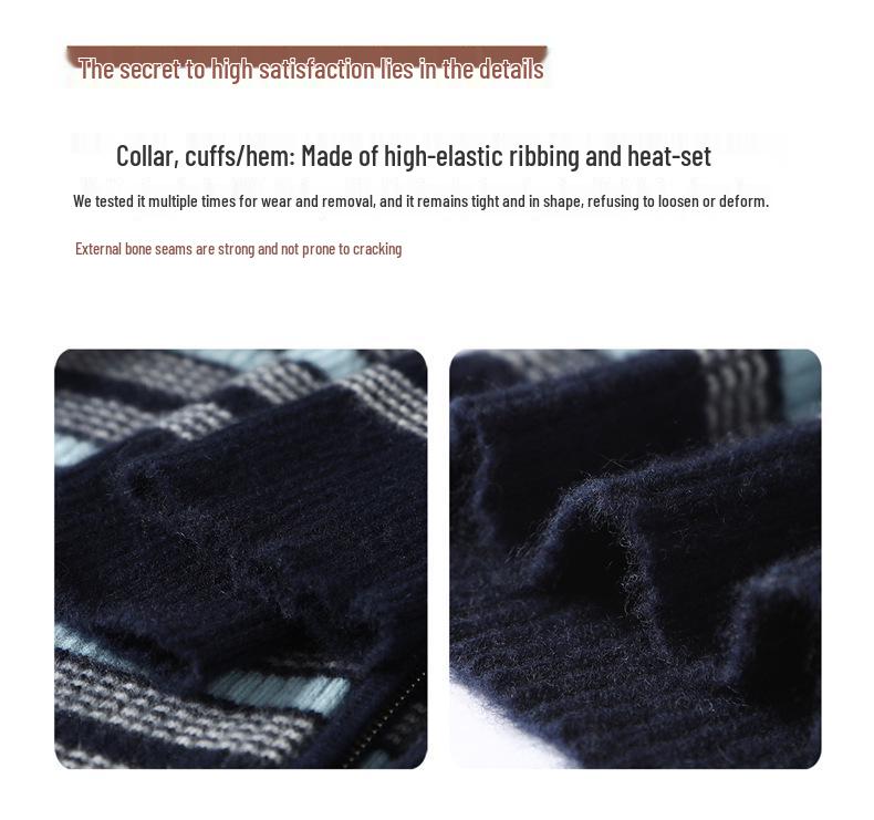 Kaschmir-Strickjacke mit Stehkragen: Bunter gestreifter Strickmantel mit langen Ärmeln für Herbst & Winter