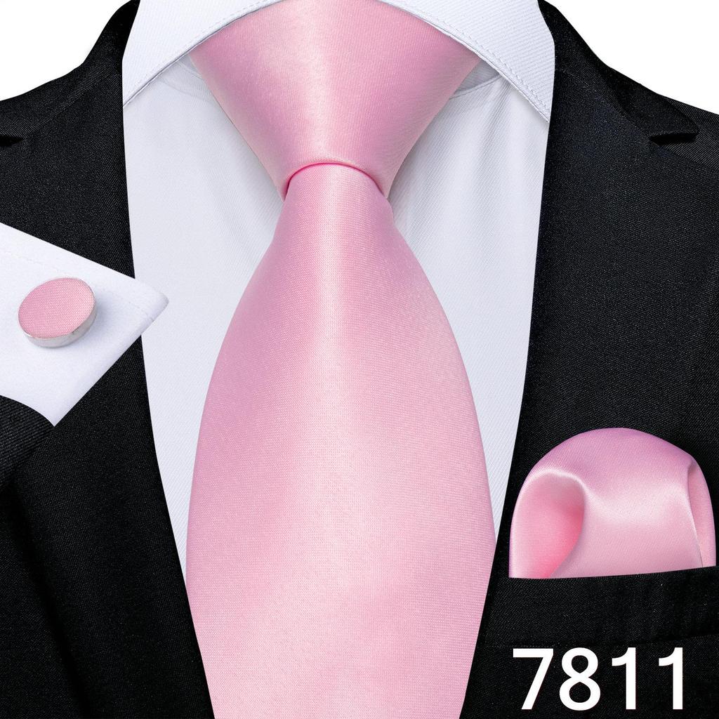 Designer Mens Striped Necktie Set Business Classic Necktie Hanky Cufflinks Set