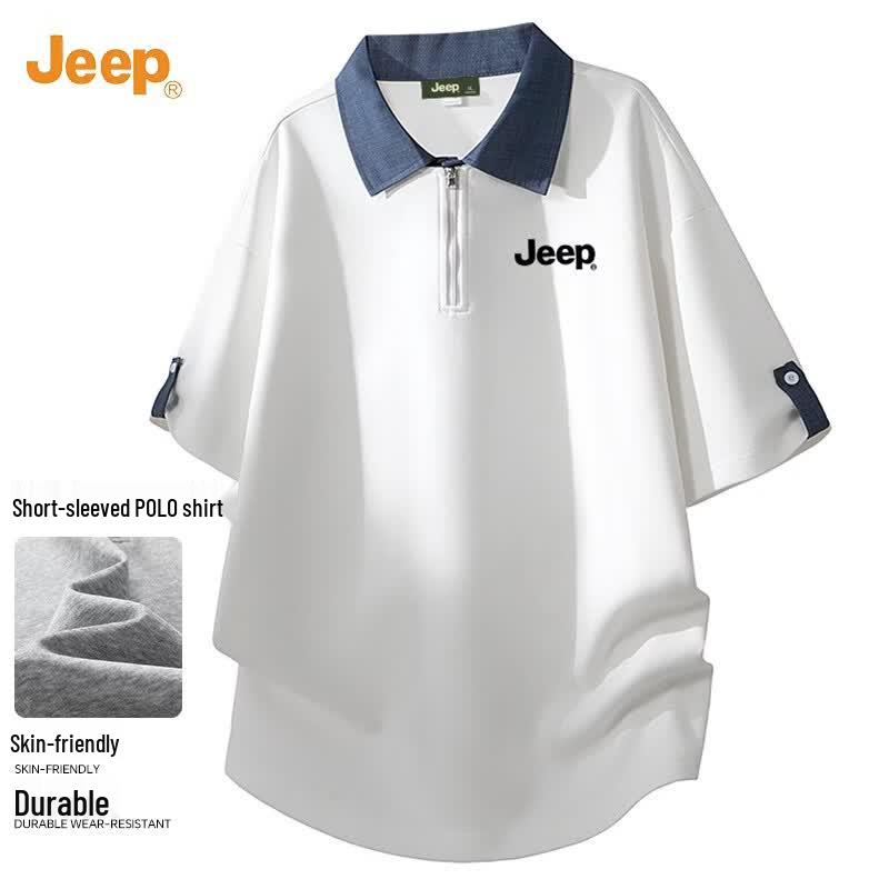 Jeep Men s Breathable Short Sleeve Polo Shirt 4XL