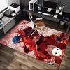Ladybug Rug Ideal for Reading Room, Multi-purpose Office Chair Sofa Carpet, Anti-slip Printed Home Area Rug