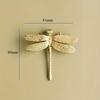 2pcs Dragonfly Design Solid Brass Cabinet Knobs - Polished Finish, Easy Install Drawer Pulls for Home Decor & Furniture