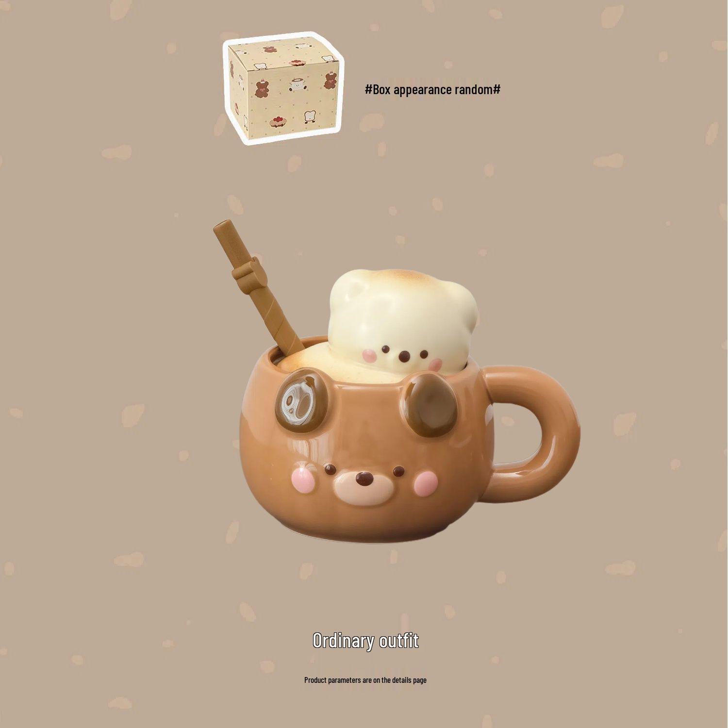 

Adorable Bear Mug with Lid and Straw - Perfect Birthday Souvenir Gift for Friends