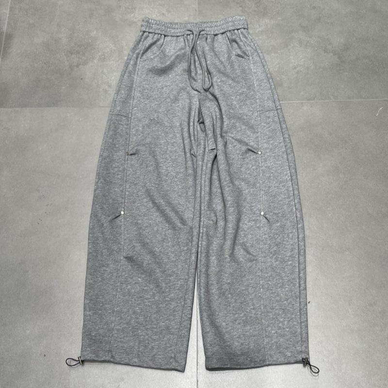 Women s Trendy 2026 Elastic Waist Scissor-Leg Wide-Leg Sweatpants Large хизер серый