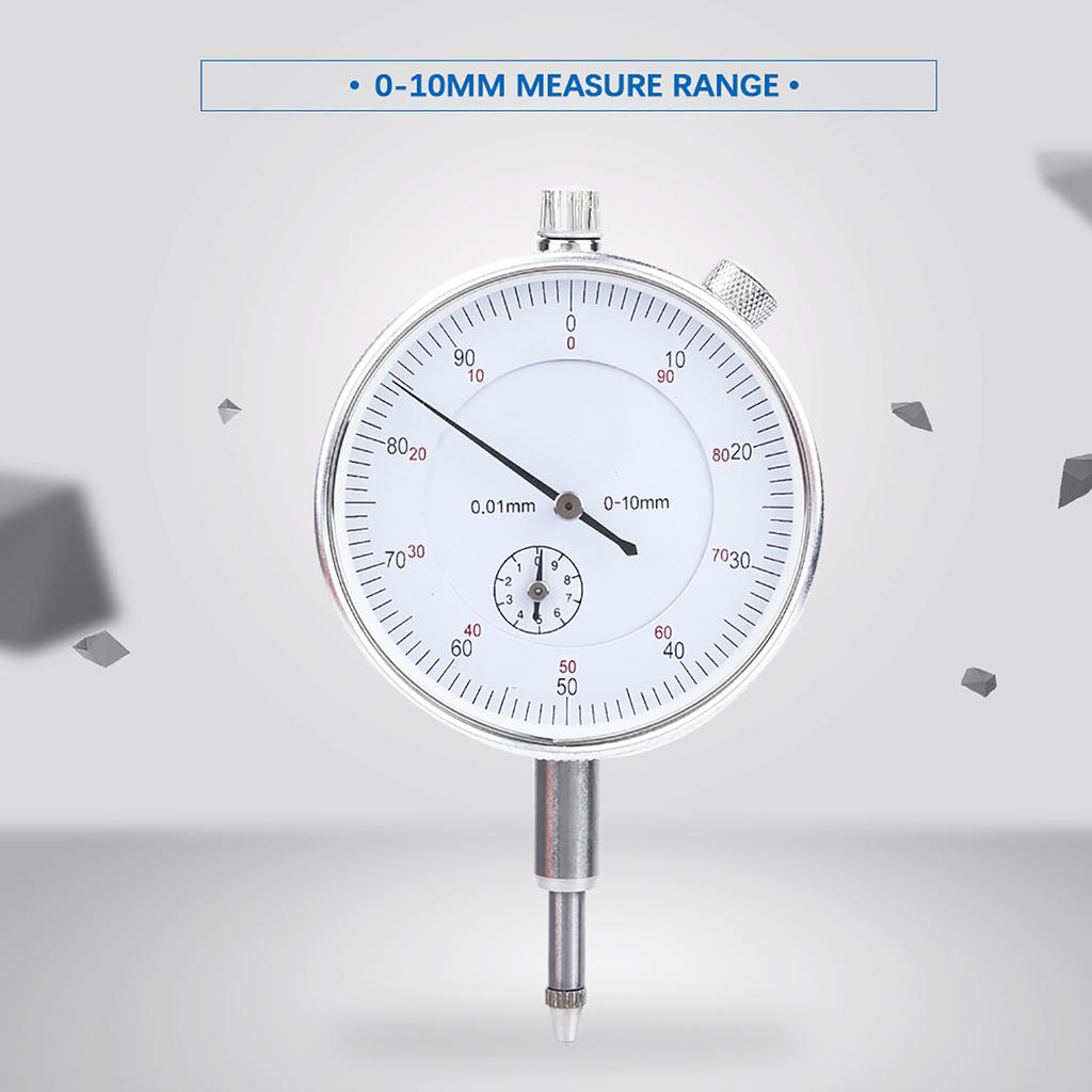 0?10mm Mechanical Dial Test Indicator 0.01mm Dial Scale Gauge Measure Tool