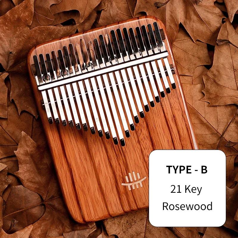 Kalimba Arc Design 21 Key Portable Thumb Piano Professional Kalimbas Beginner Music Keyboard Musical Instrument With Accessorie