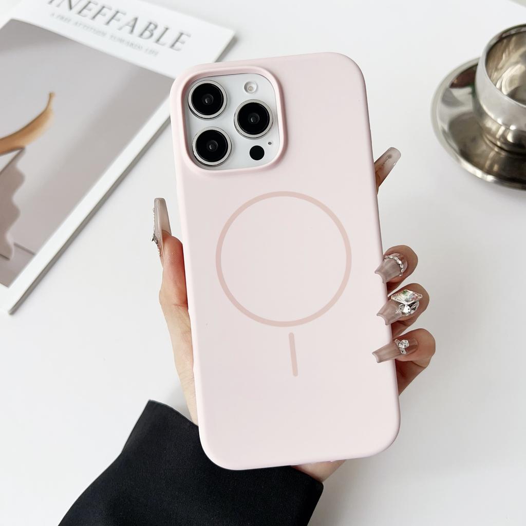 Thin Ring Magnetic Liquid Silicone Suitable for IPhone17promax Mobile Phone Case New Apple 16 Anti Fall 14 Soft Case