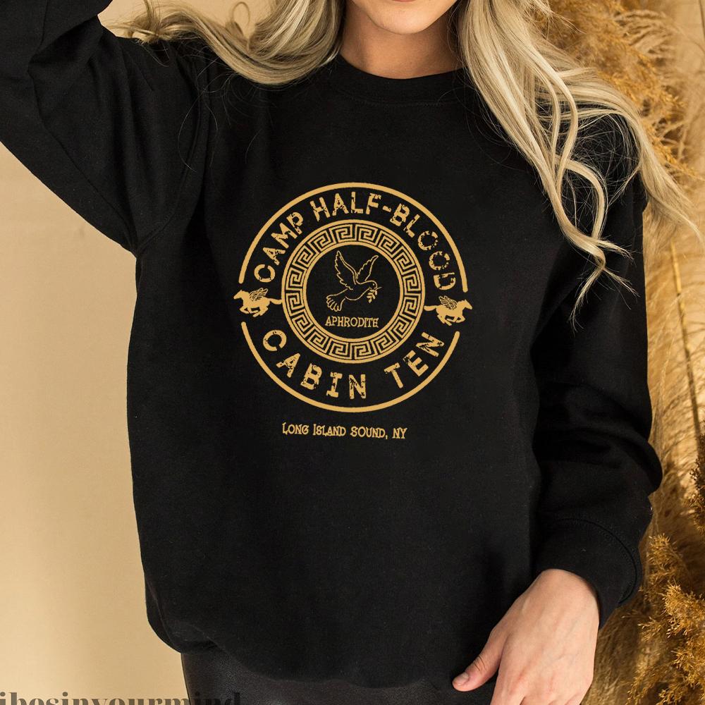 

Percy Jackson Sweatshirt Camp Half Blood Heroes Of Olympus Book Lover Gift Women Basic Tops Loose Vintage Sweatshirts XL