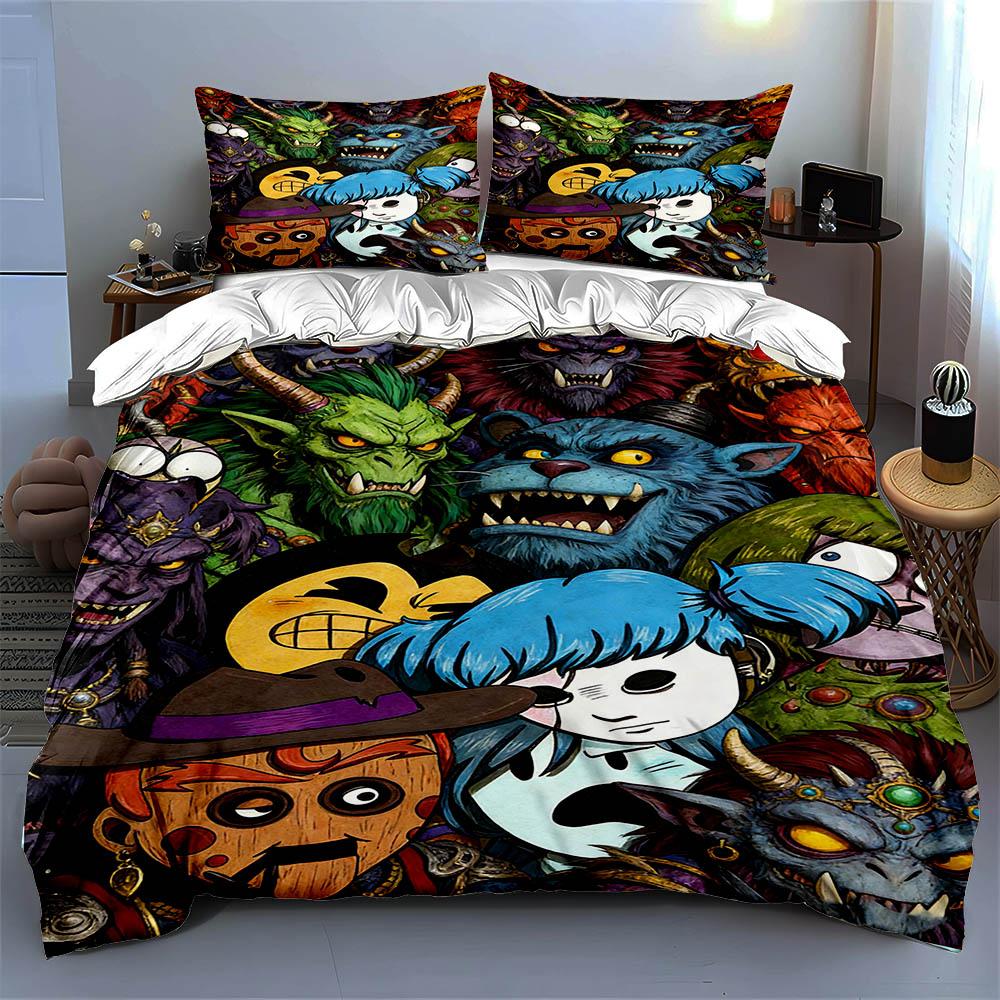 Colorful, monstrous, vibrant. Bedding Duvet cover sets Duvet covers Pillowcases gifts (1 * Duvet Cover 2 * Pillowcases, without duvet insert)