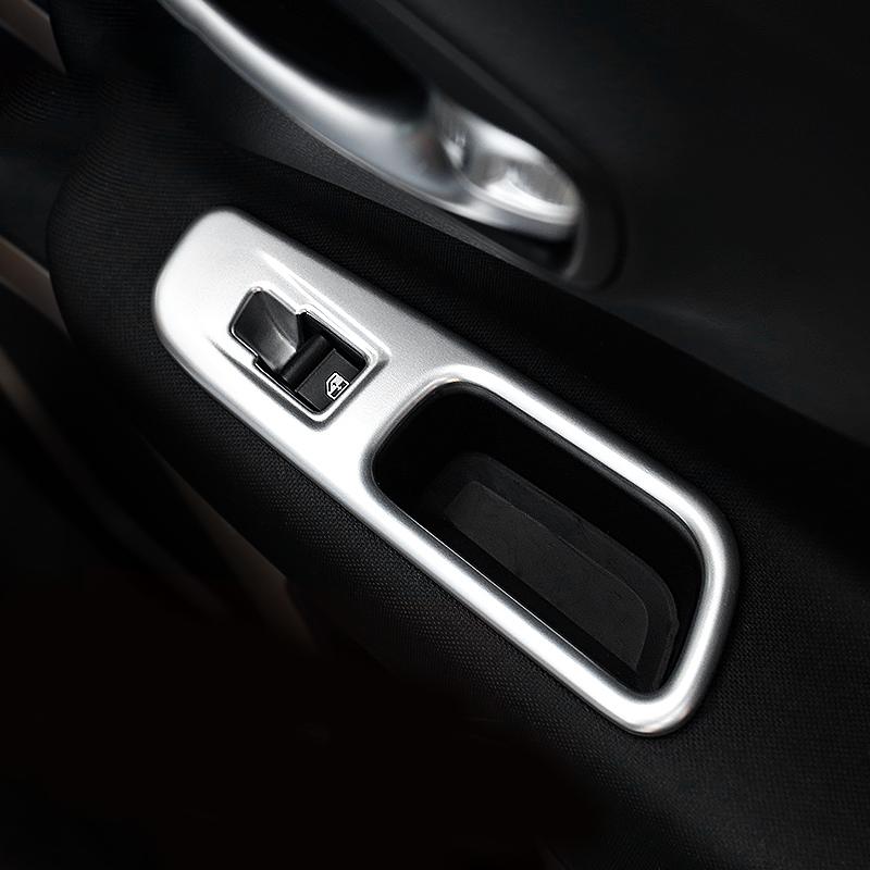 For Jeep Renegade 2015 2016 2017 2018 2019 2020 2024 2024 2024 ABS Car Window Glass Lift Switch Button Panel Trim Cover Stickers